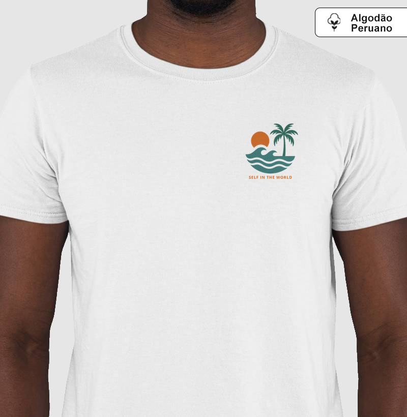 SUN & WAVE SILHOUETTE - Camiseta Algodão Peruano