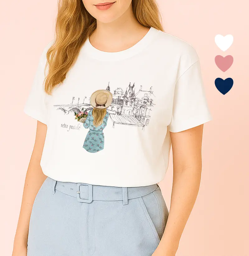 Camiseta Feminina Ilustrada Old City