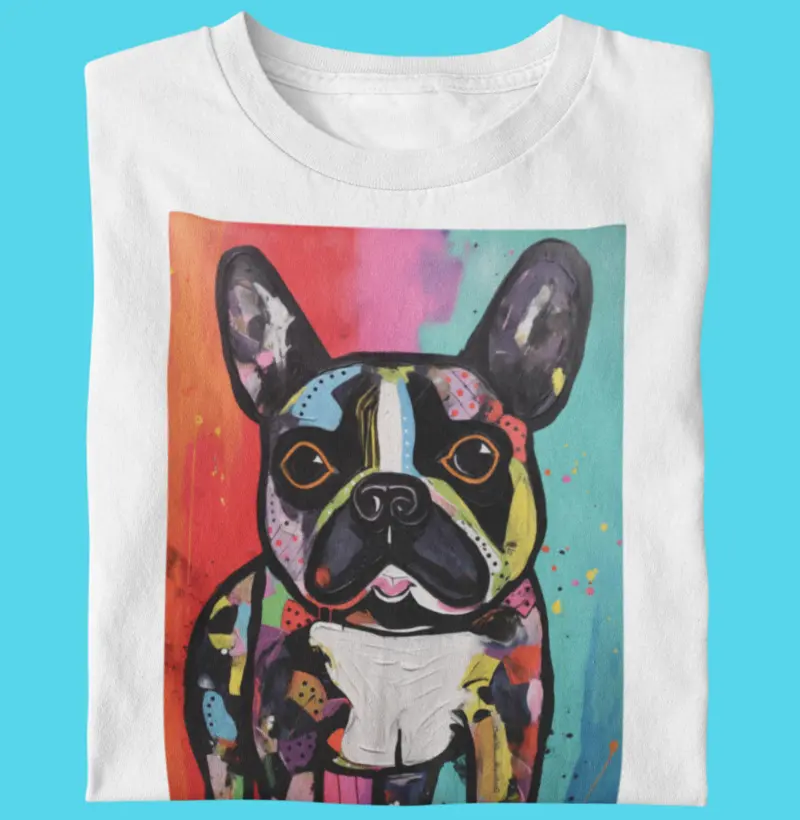 Camiseta Bulldog Francês "Picasso Perdido II"