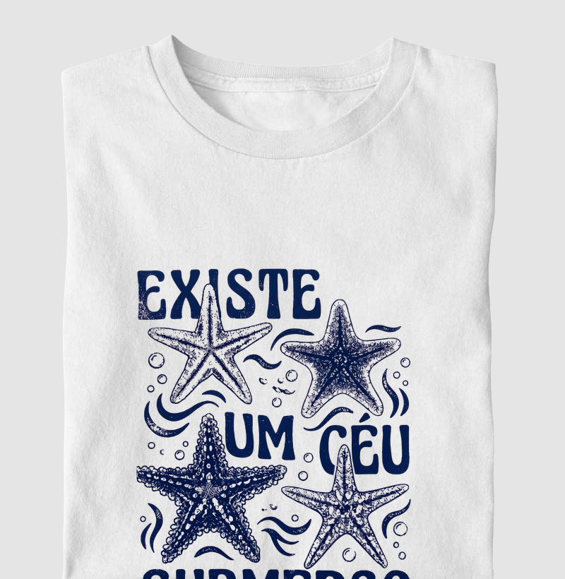 Camiseta Variações da Estrela-do-Mar - (Existe um Céu Submerso)