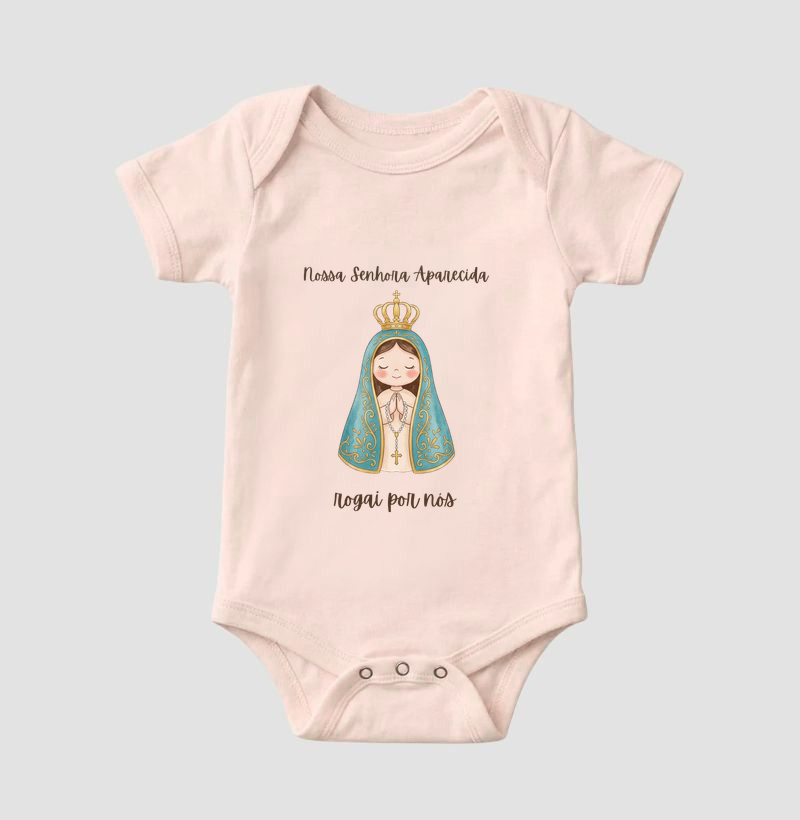 Body Infantil Nossa Senhora Aparecida Ilustrada