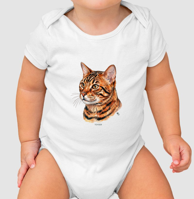 Gatos - Toyger - Body Infantil - Body Infantil