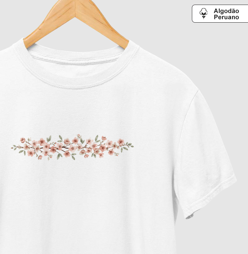Camiseta Algodão Peruano Cherry Blossom