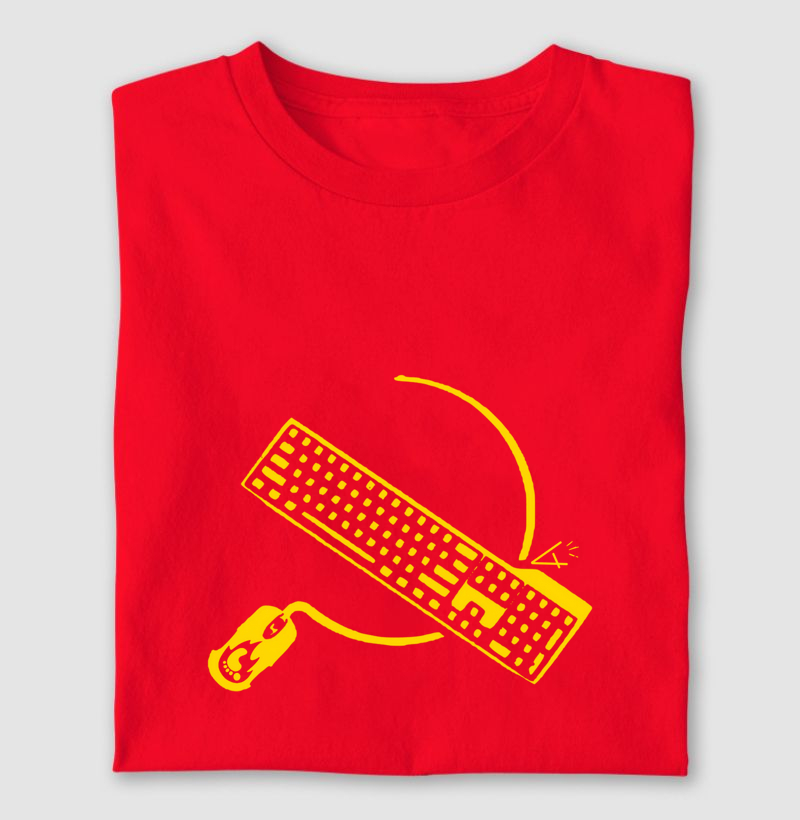 Camiseta foice e teclado 