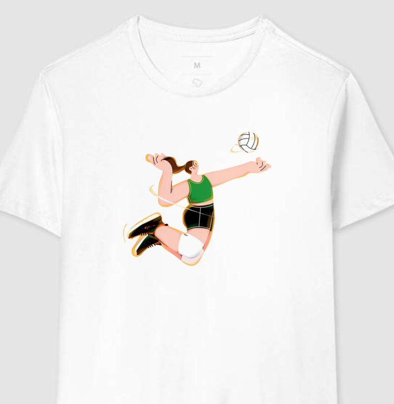Camiseta Voleibol Arte Animada
