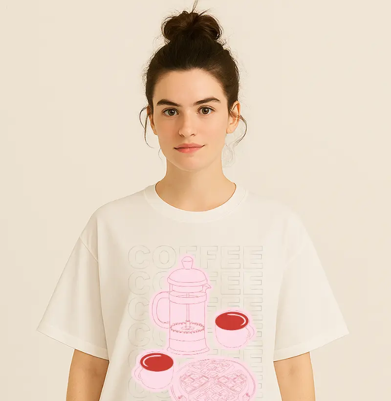 Camiseta Oversized Double Coffee 