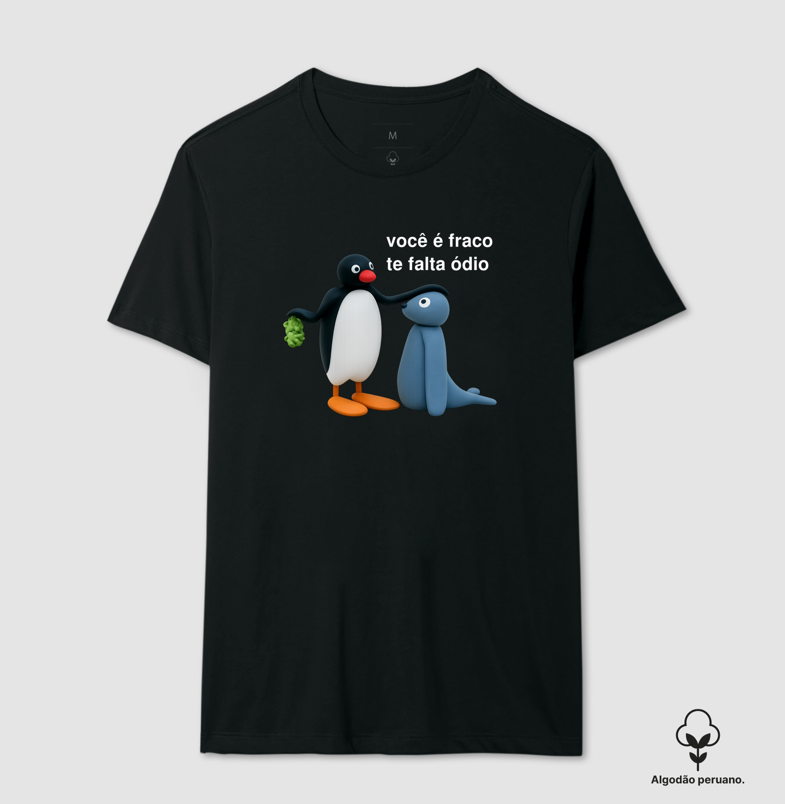 Te falta ódio - Camiseta Algodão Peruano