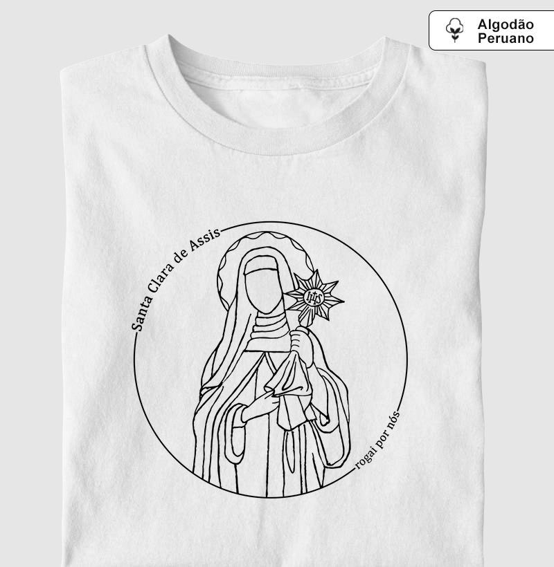 Santa Clara de Assis Minimalista - Algodão Peruano