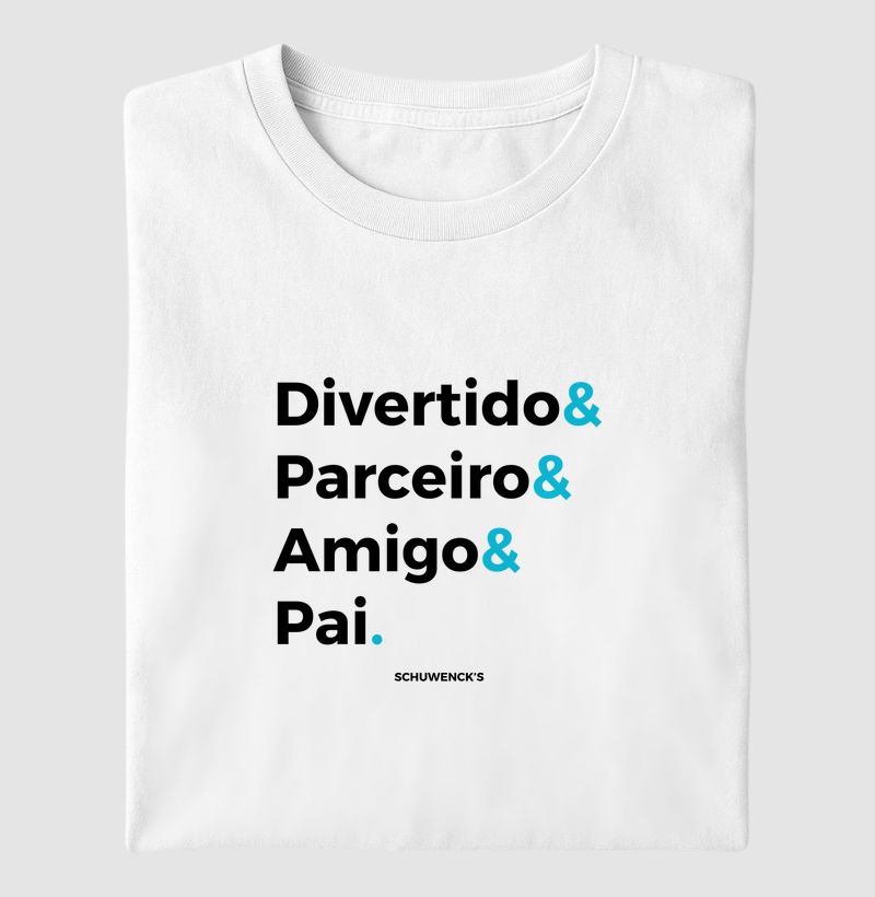 Camisa Dia dos Pais Preto & Azul Claro