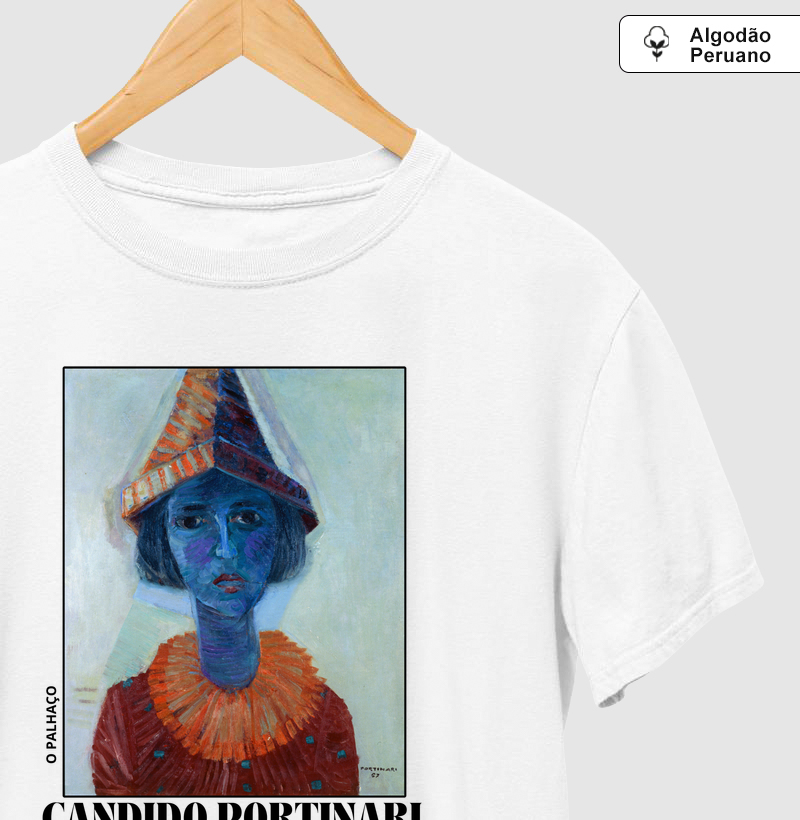 O Palhaço (1957) - CANDIDO PORTINARI - Camiseta Algodão Peruano