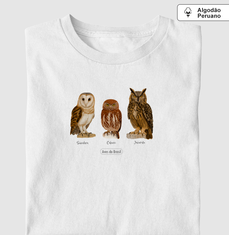 Aves do Brasil - Coletivo Corujas - Algodão Peruano