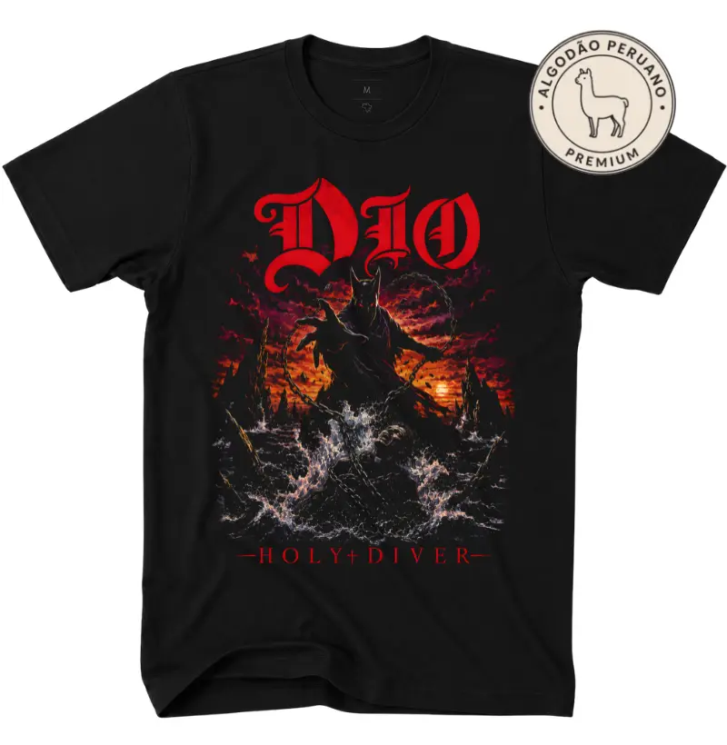 Camiseta Algodão Peruano Holy Diver