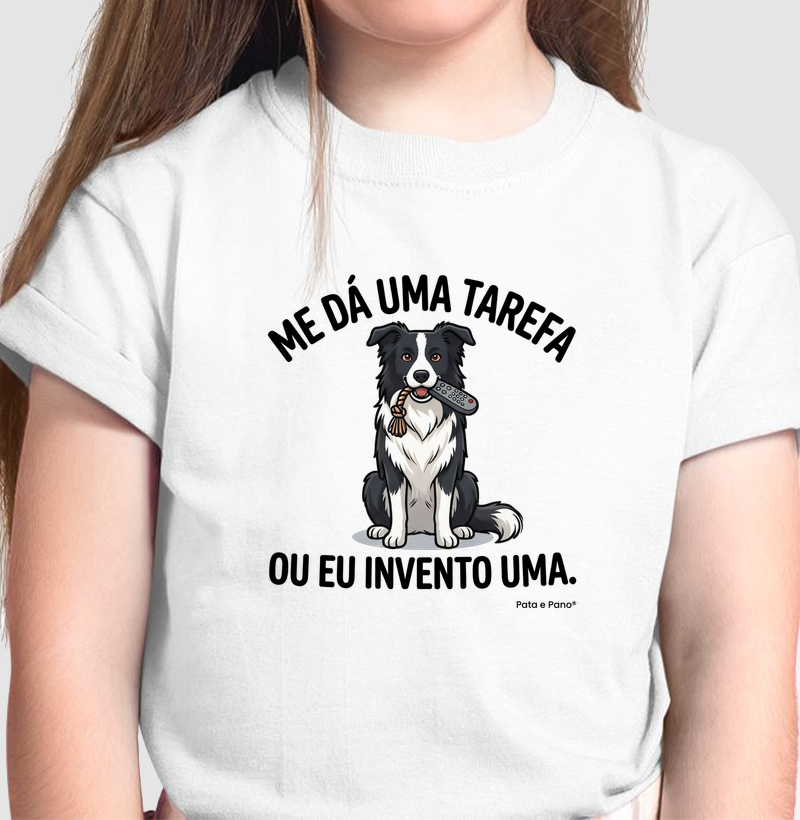 CAMISETA INFANTIL BORDER COLLIE TAREFA