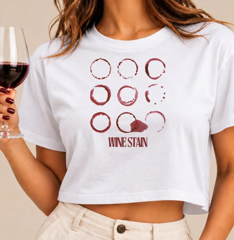 Camiseta Wine Stain - Cropped