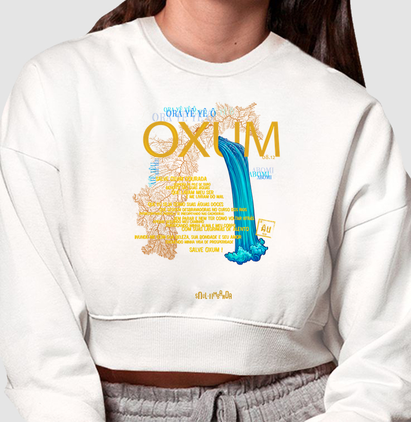 moletom cropped OXUM oração