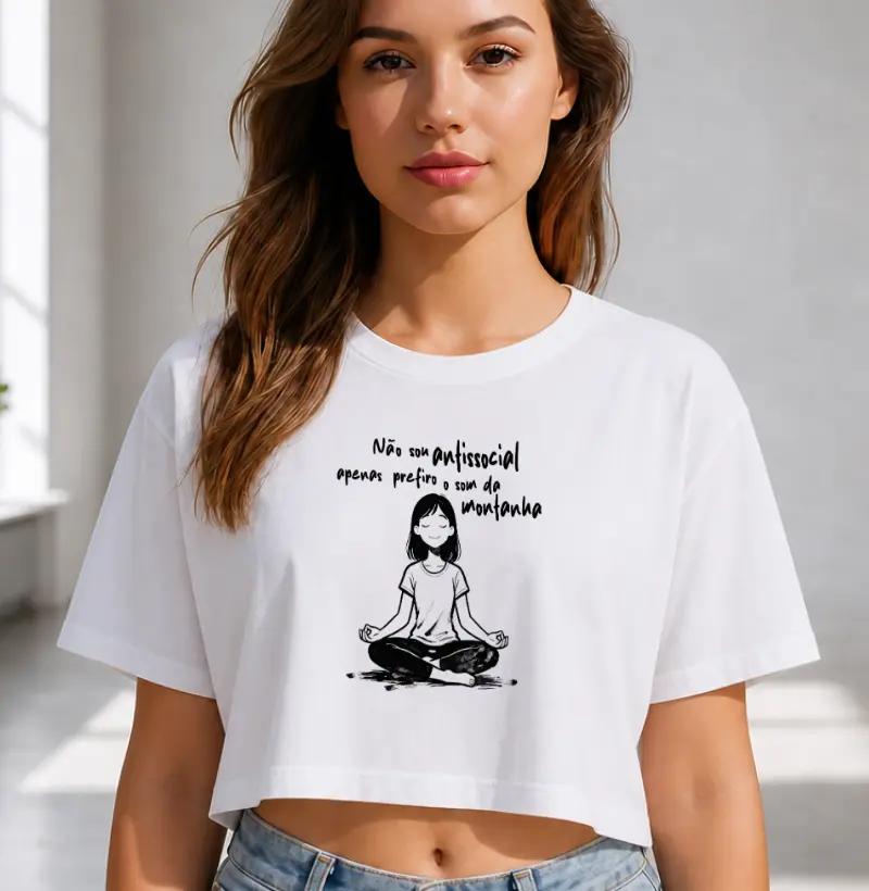 Camiseta cropped Antissocial | Som da Montanha