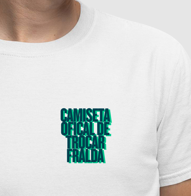 Camiseta Oficial de Trocar Fralda Sombreada