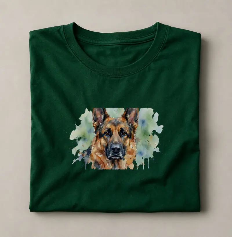 Quadro Pastor Alemão - Camiseta