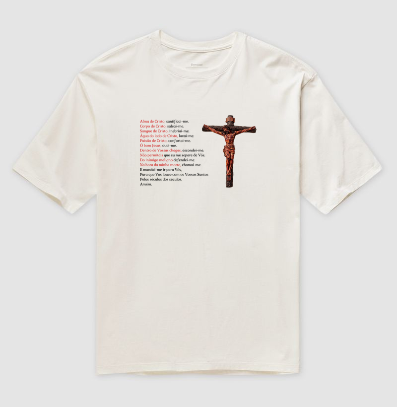 Camiseta Oversized Oração Alma de Cristo