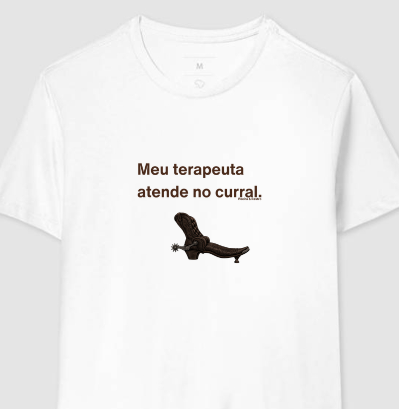 Meu terapeuta atende no curral. (LC)