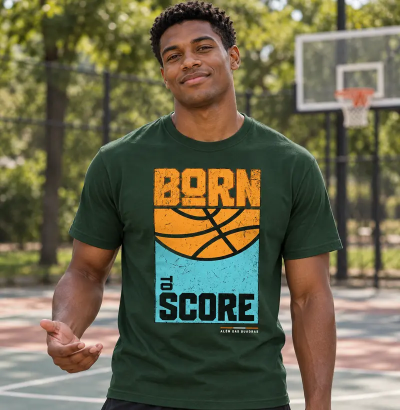 Camiseta Masculina de Basquete Born to Score