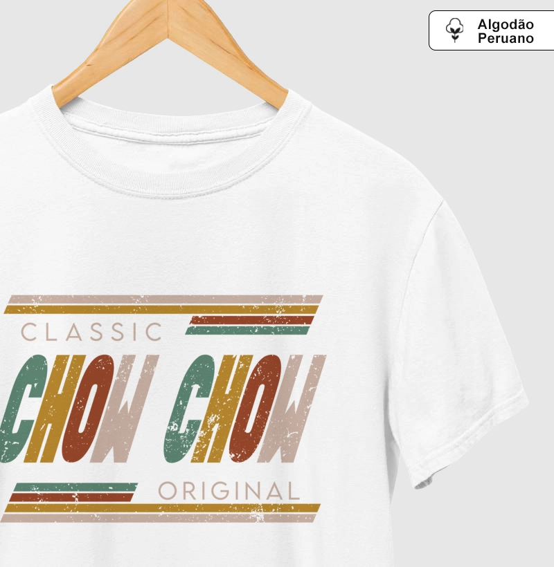 Camiseta Algodão Peruano Chow Chow Vintage