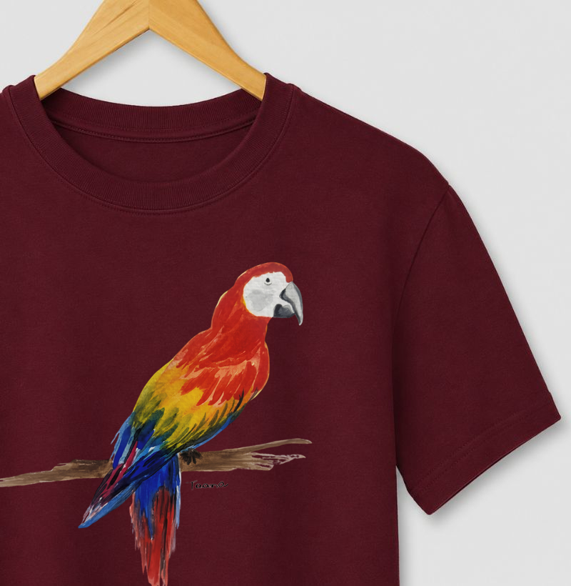 Camiseta Arara-Vermelha – Aves do Brasil