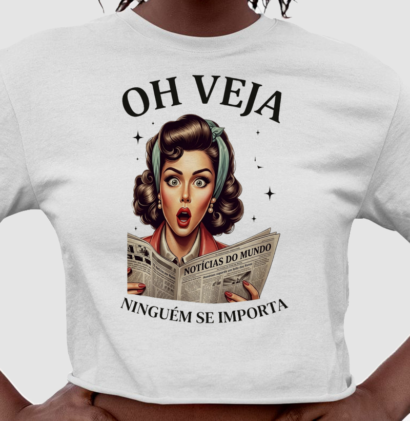 Camiseta Pin-up "Ninguém se Importa" – O Brinde da Indiferença