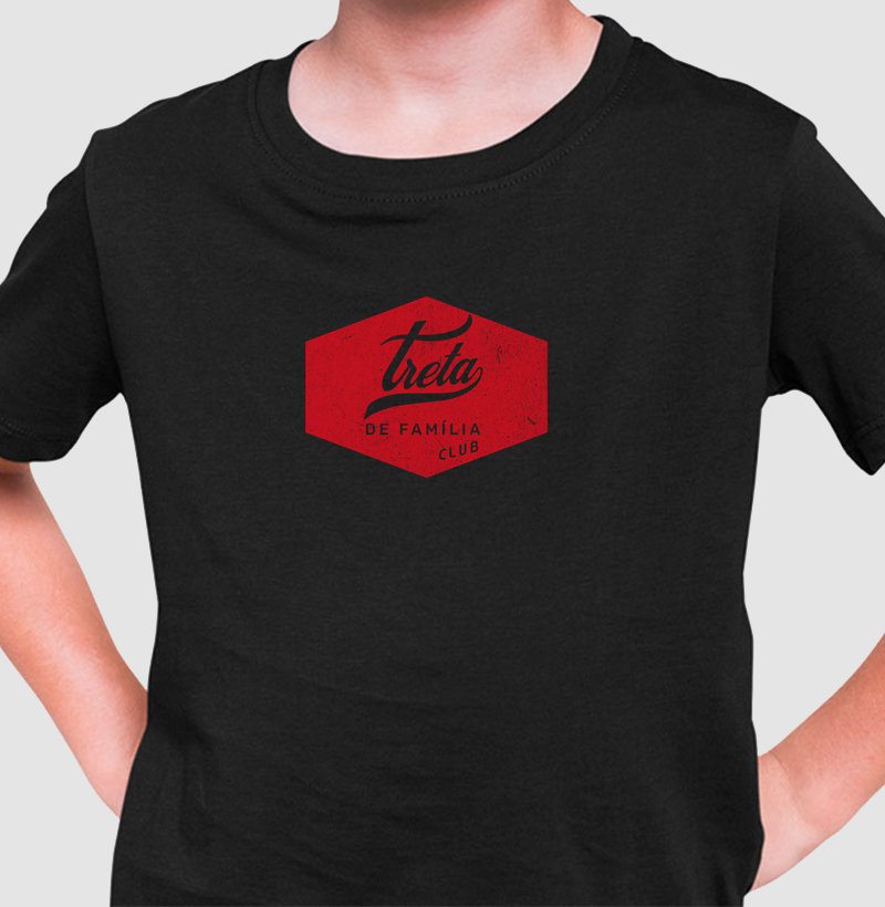 Camiseta infantil Treta de Família Club - Algodão Premium 