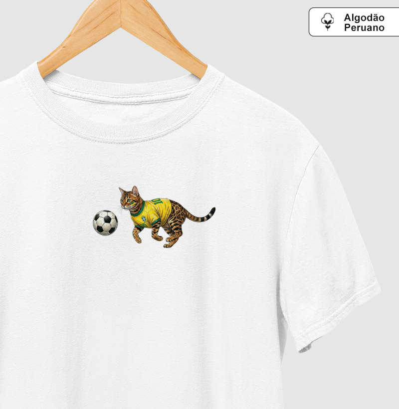 Gato Bengal - Copa do Mundo - Camiseta Algodão Peruano