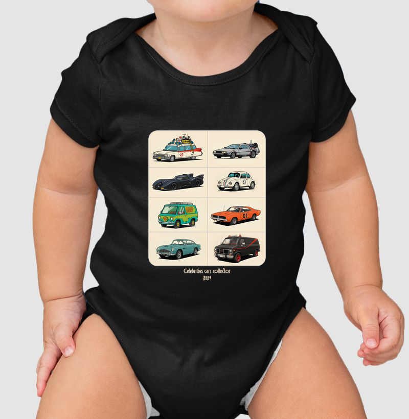 Body infantil colecionador miniaturas carros famosos