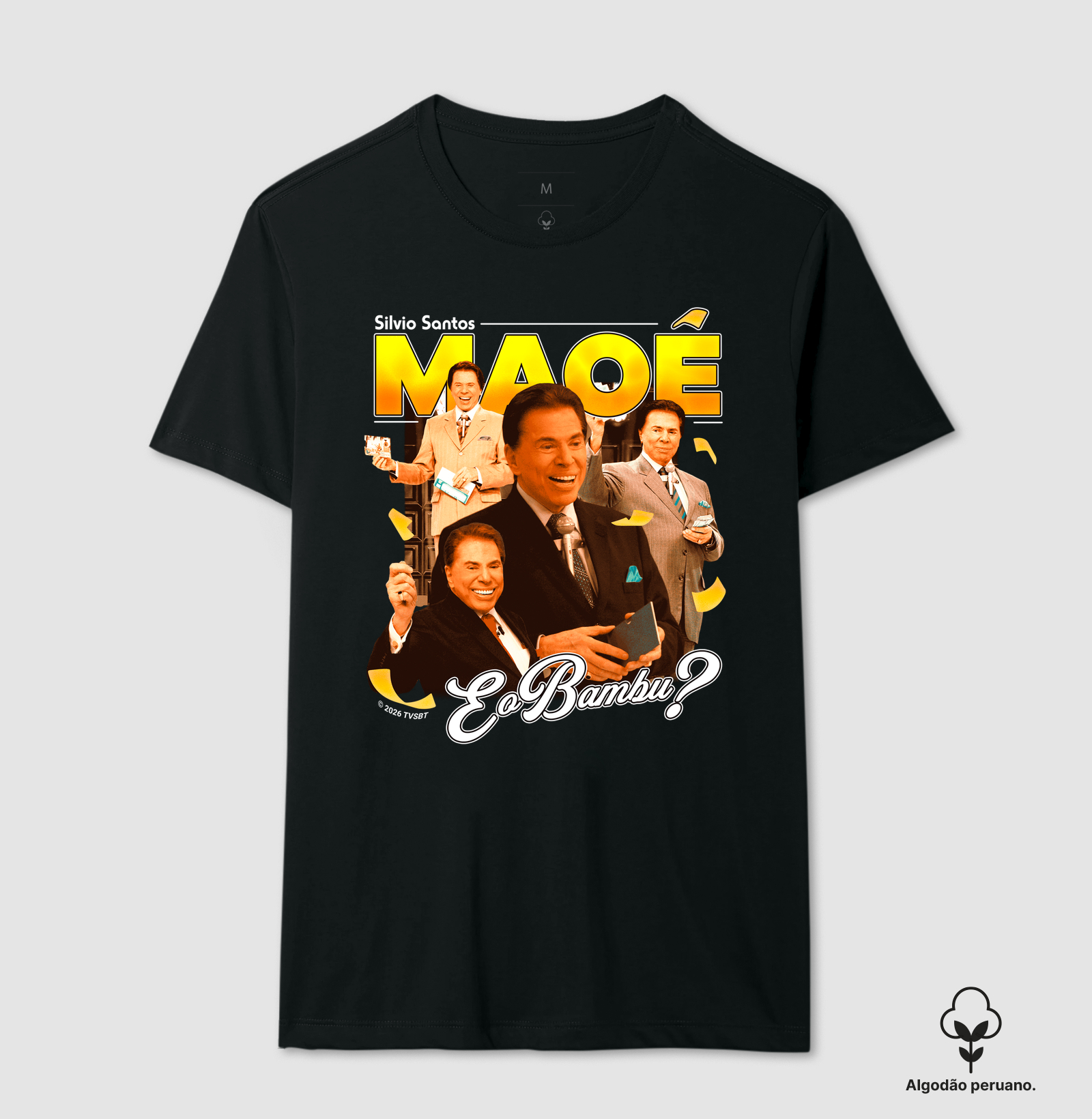 Silvio Santos - Maoê! - Camiseta Algodão Peruano