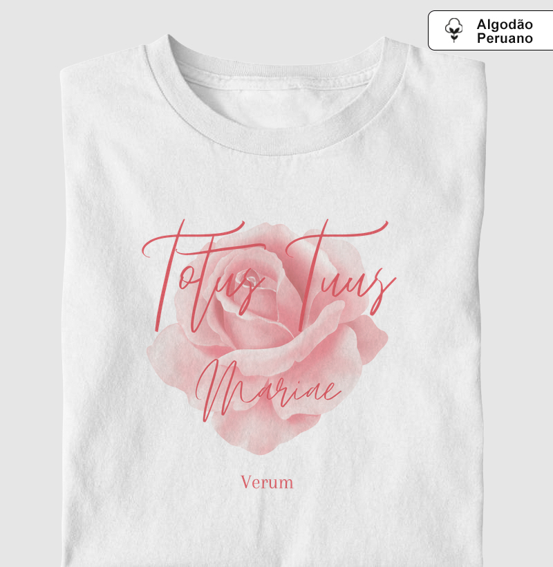 Camiseta Toda de Maria I Totus Tuus I camiseta católica feminina