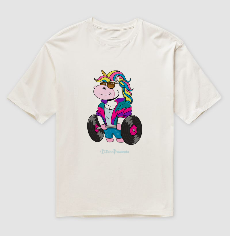 Unicórnio anos 80 - Camiseta Oversized