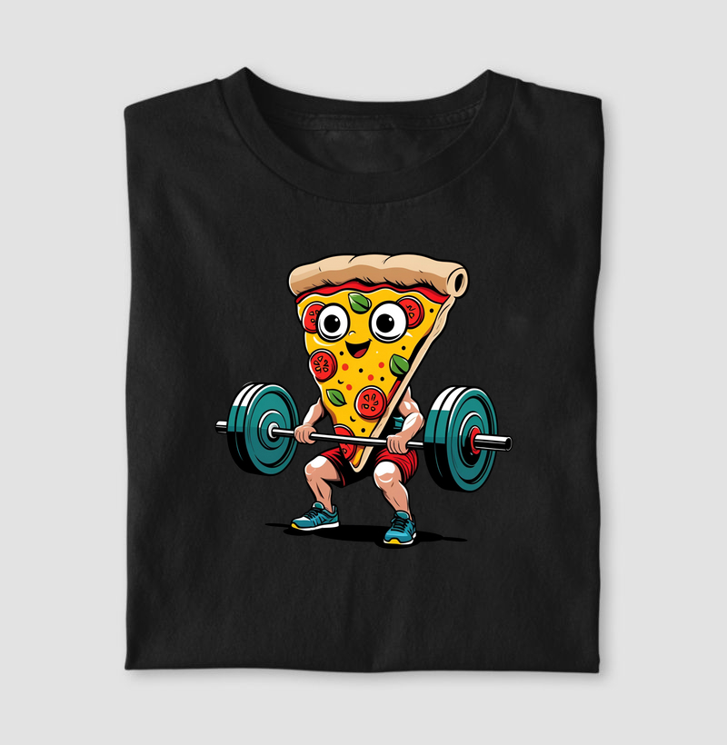 Pizza fazendo exercícios 