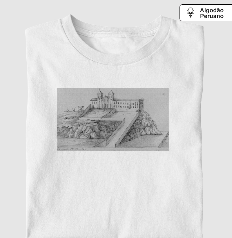 Camiseta Convento de São Bento, 1817 - Camiseta Algodão Peruano