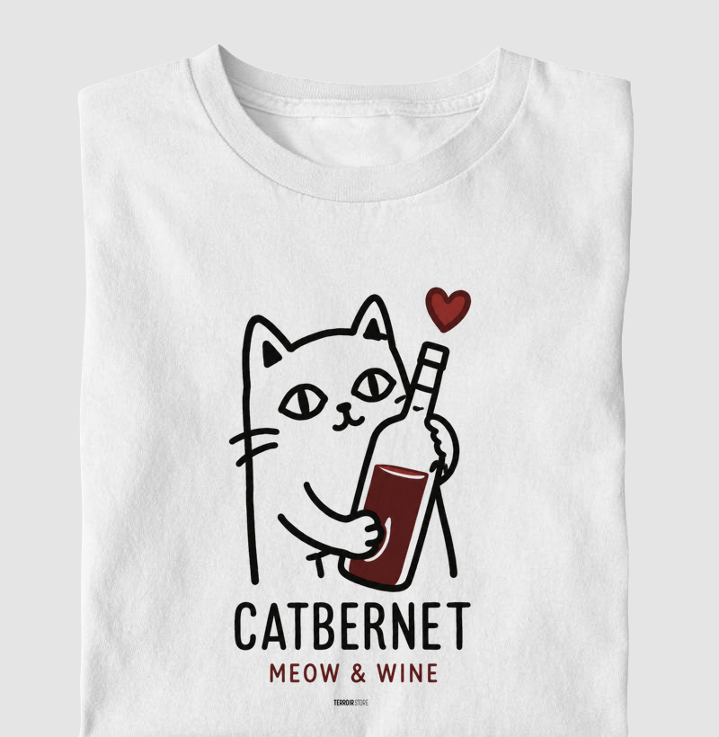 Camiseta Vinho  - Catbernet Meow & Wine