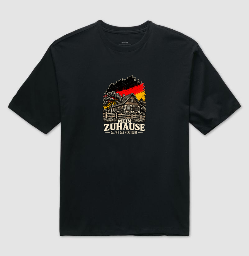 Mein Zuhause — Da, wo das Herz ruht - Camiseta Oversized