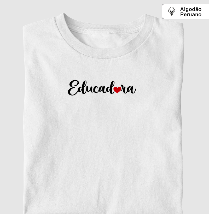 Educadora - coração (algodão peruano)