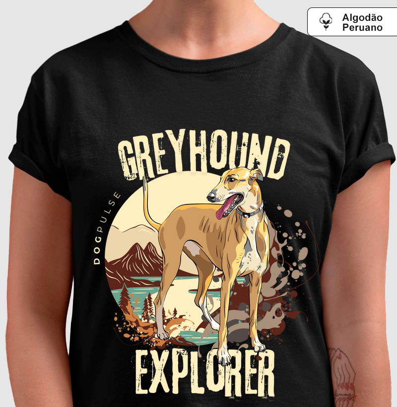 Camiseta Algodão Peruano Dog Pulse Greyhound Explorer – Fast Track Adventures
