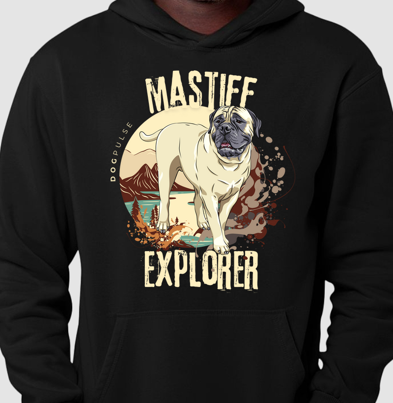 Hoodie Moletom Dog Pulse Mastiff Explorer – Guardian of Adventure