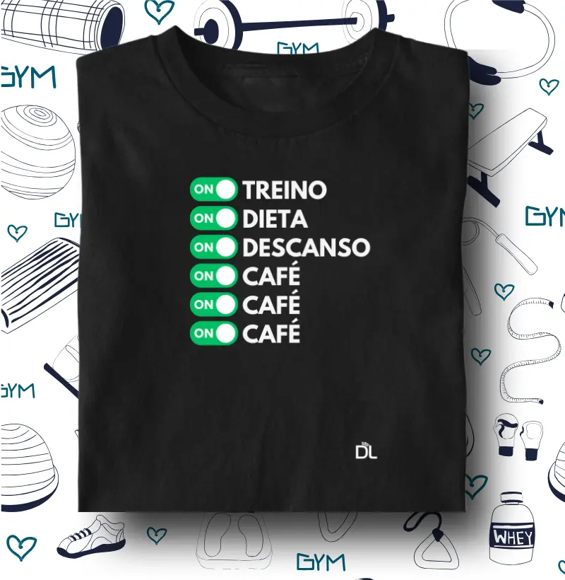 Treino Dieta Descanso Café