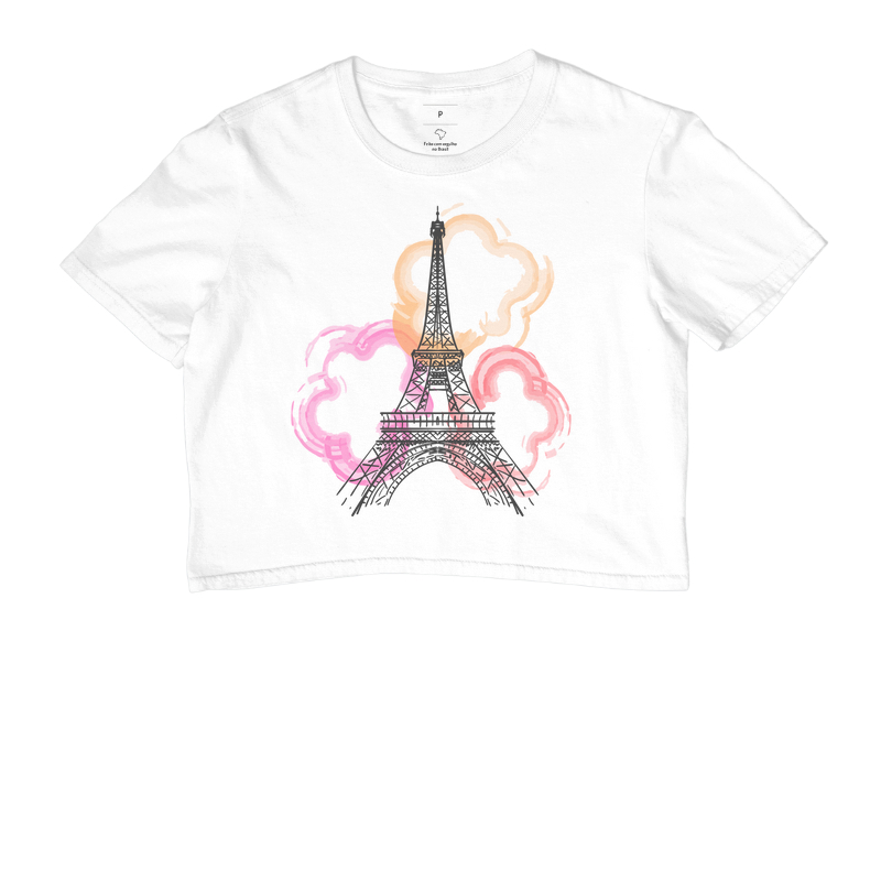Camiseta Viagem - Torre Eiffel Flores