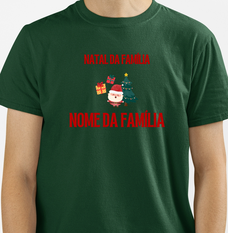 Camiseta Natal da Família — Personalizável
