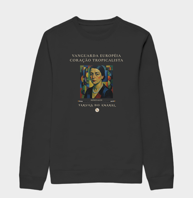 Camiseta Tarsila do Amaral - Estampa Coração Tropicalista | Arte Brasileira para Vestir