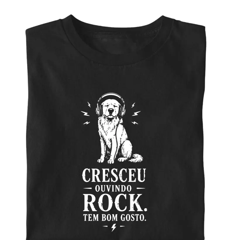 Camiseta Cresceu Ouvindo Rock | Pets
