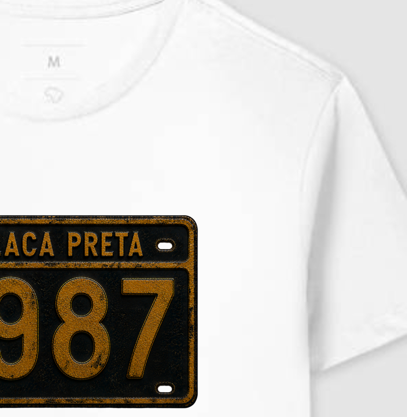 Camiseta Placa Preta 1987
