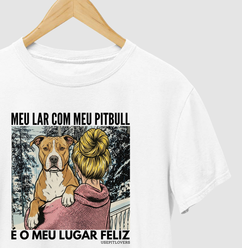 MEU LAR COM MEU PIT BULL É O MEU LUGAR FELIZ