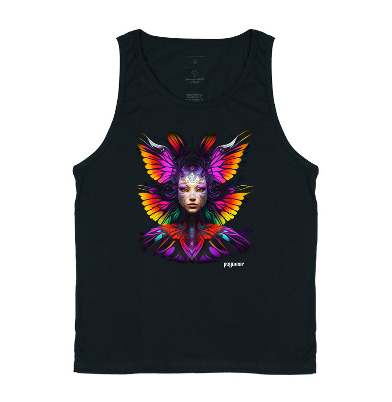 Metamorfose Psicodélica: Rosto em Êxtase de Borboletas