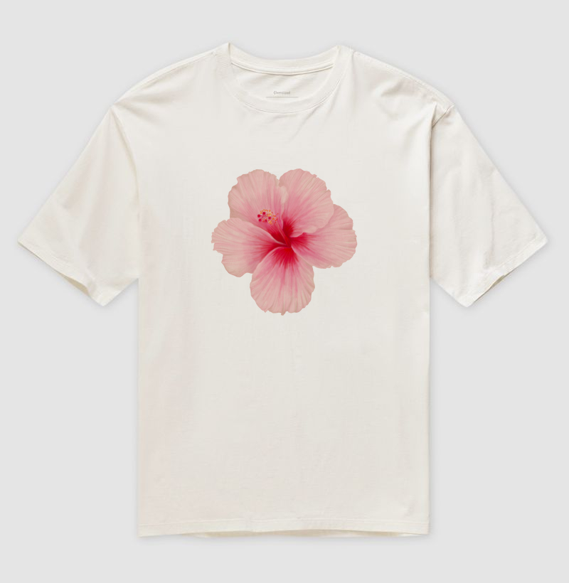 Camiseta Oversized Hibisco